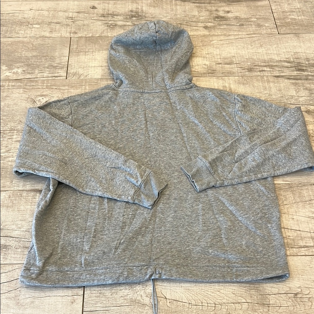 Nike Cropped  Drawstring Hoodie‎ Women’s Size Large Gray - Picture 6 of 8
